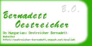 bernadett oestreicher business card